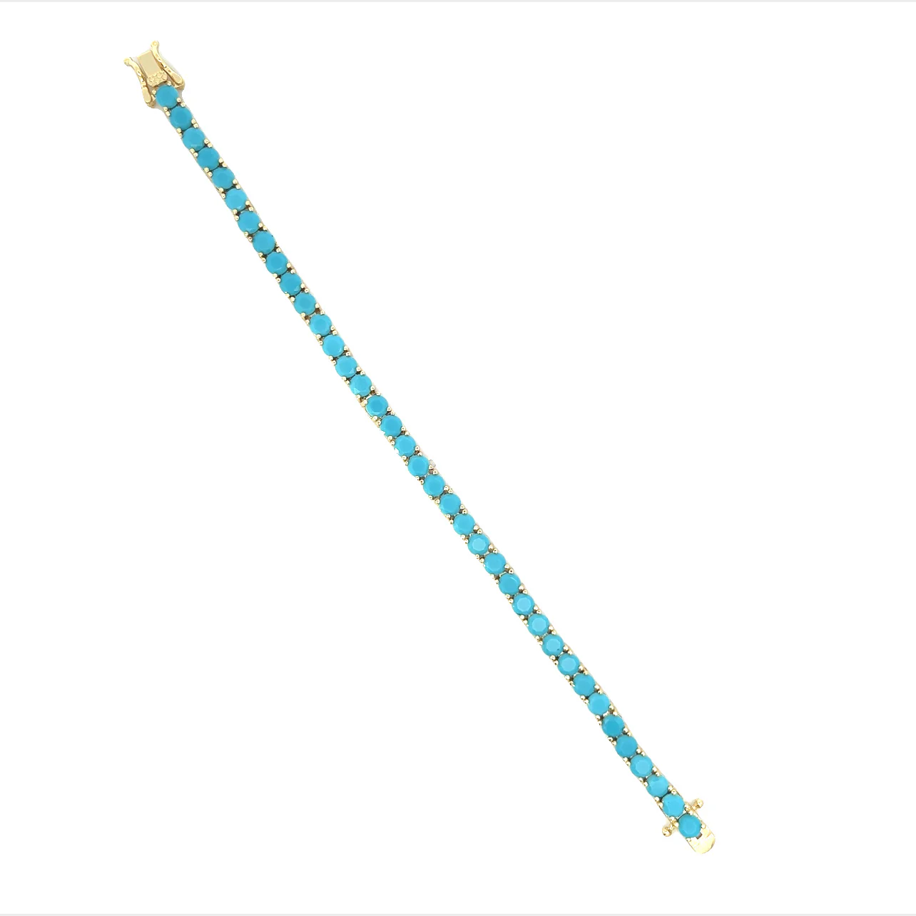 4mm Full Turquoise Tennis Bracelet - Image 4