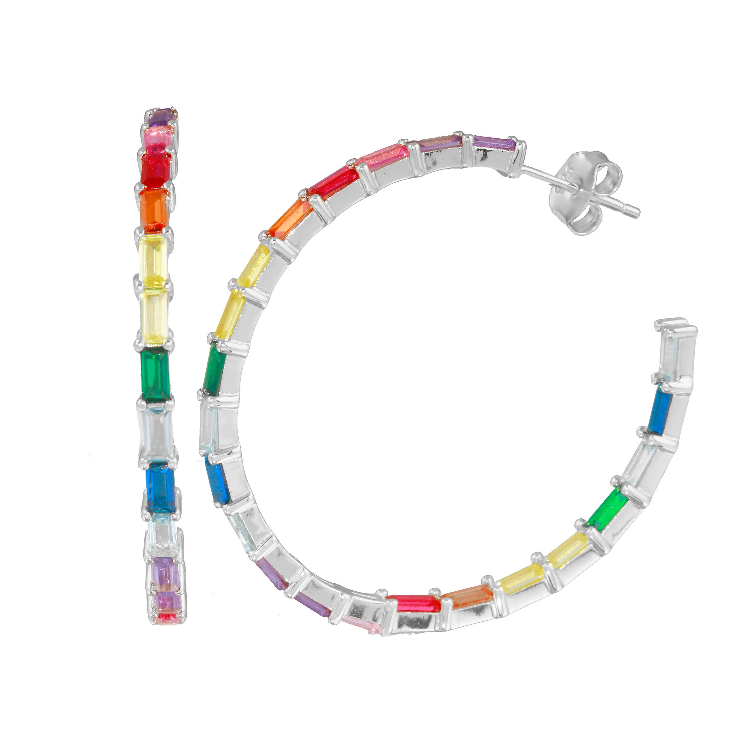 Baguette Rainbow Hoops - Image 4