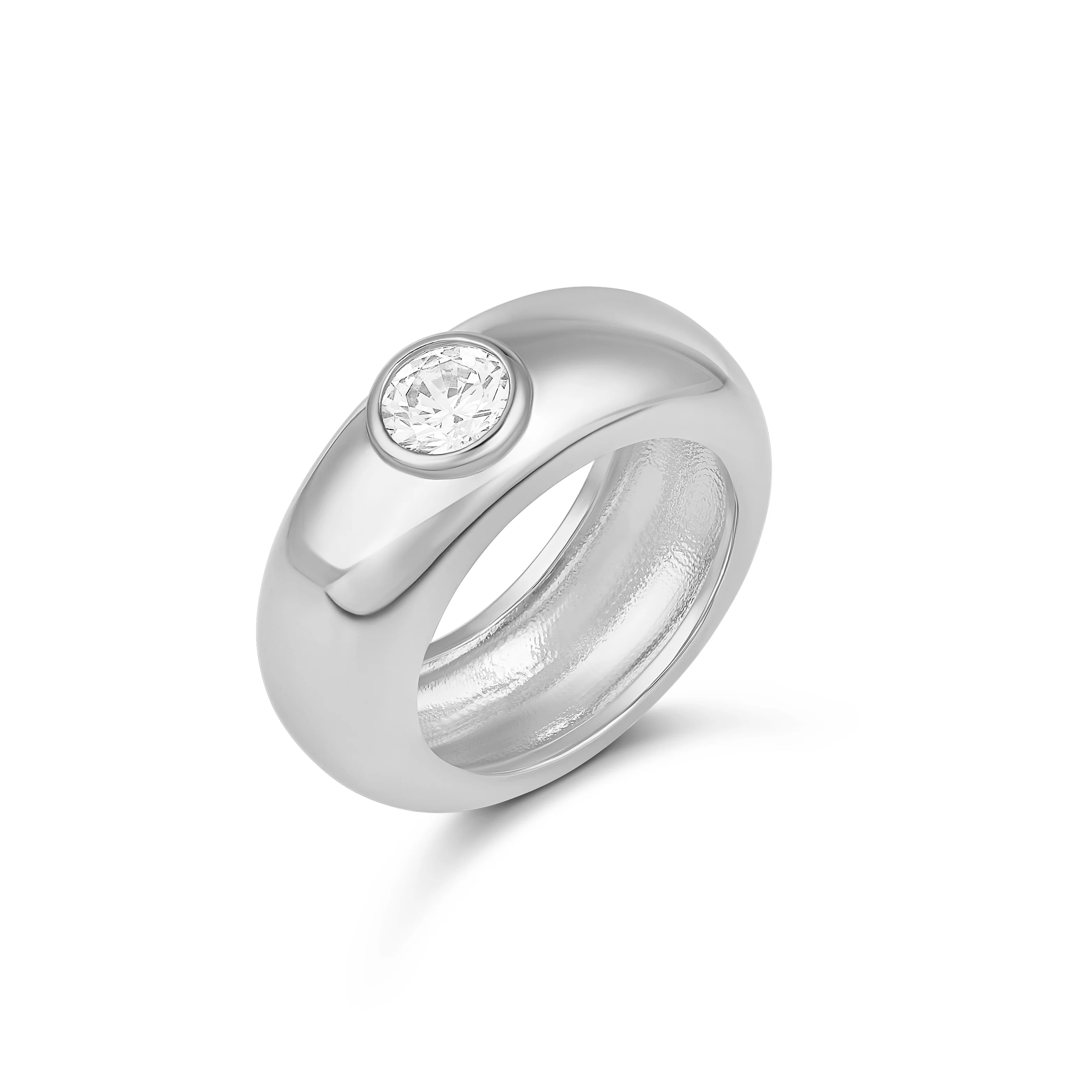 Bezel Set Dome Ring - Image 3