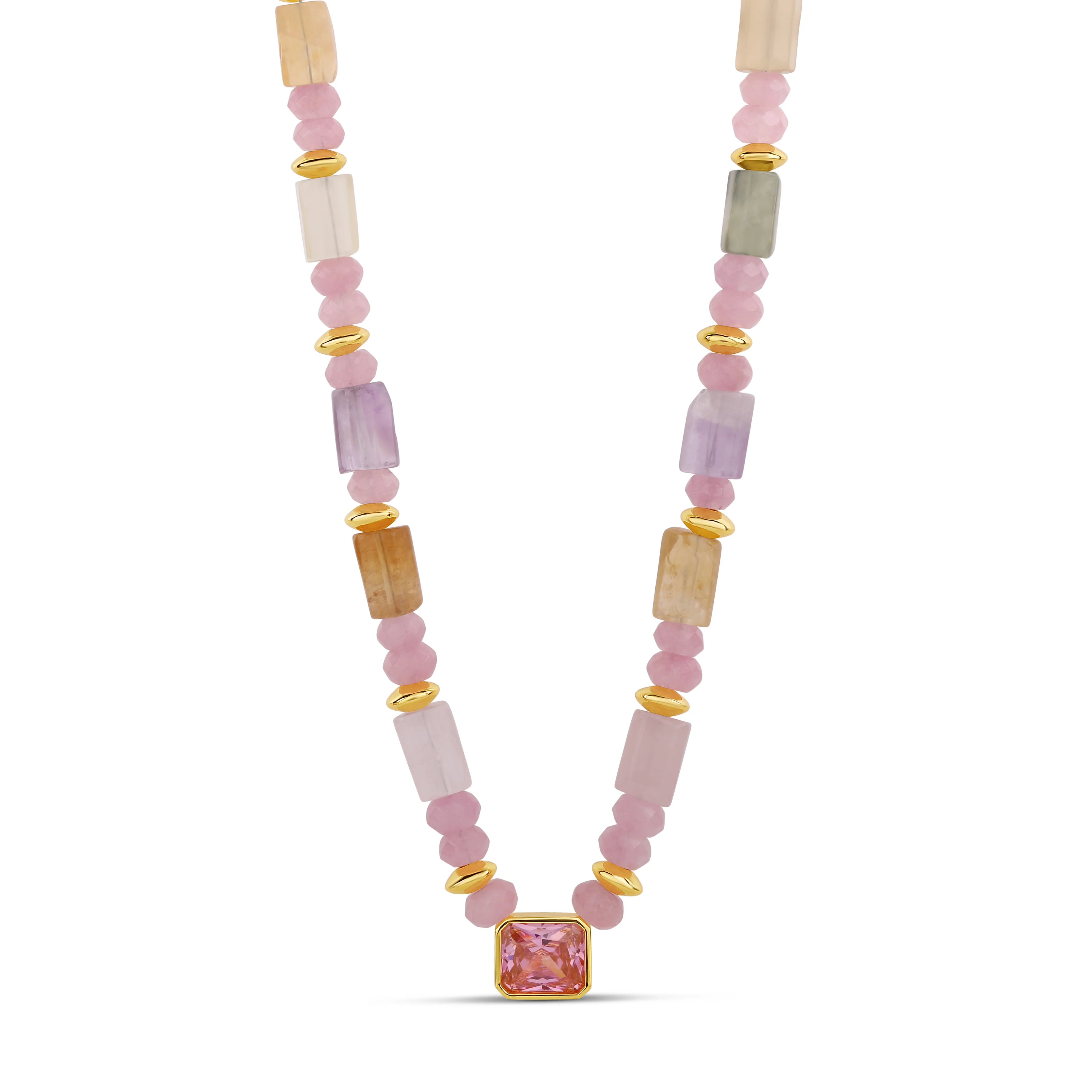 Candy Pinky Crush Stone Necklace - Image 3