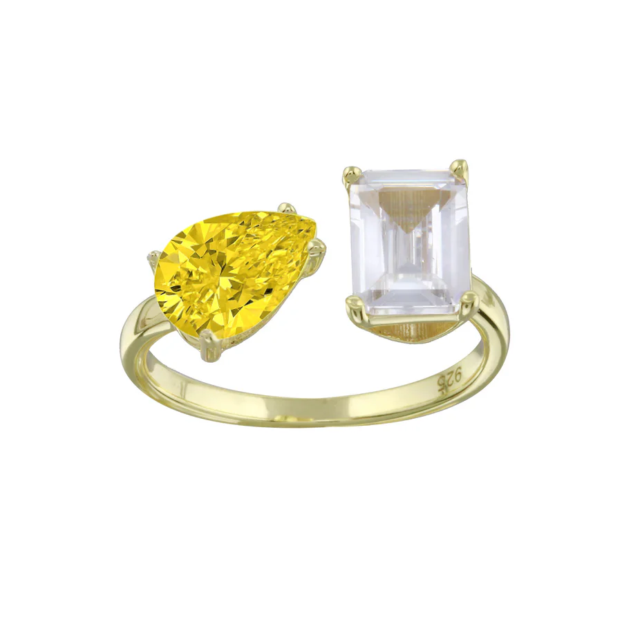 Color Two Stone Ring - Image 4