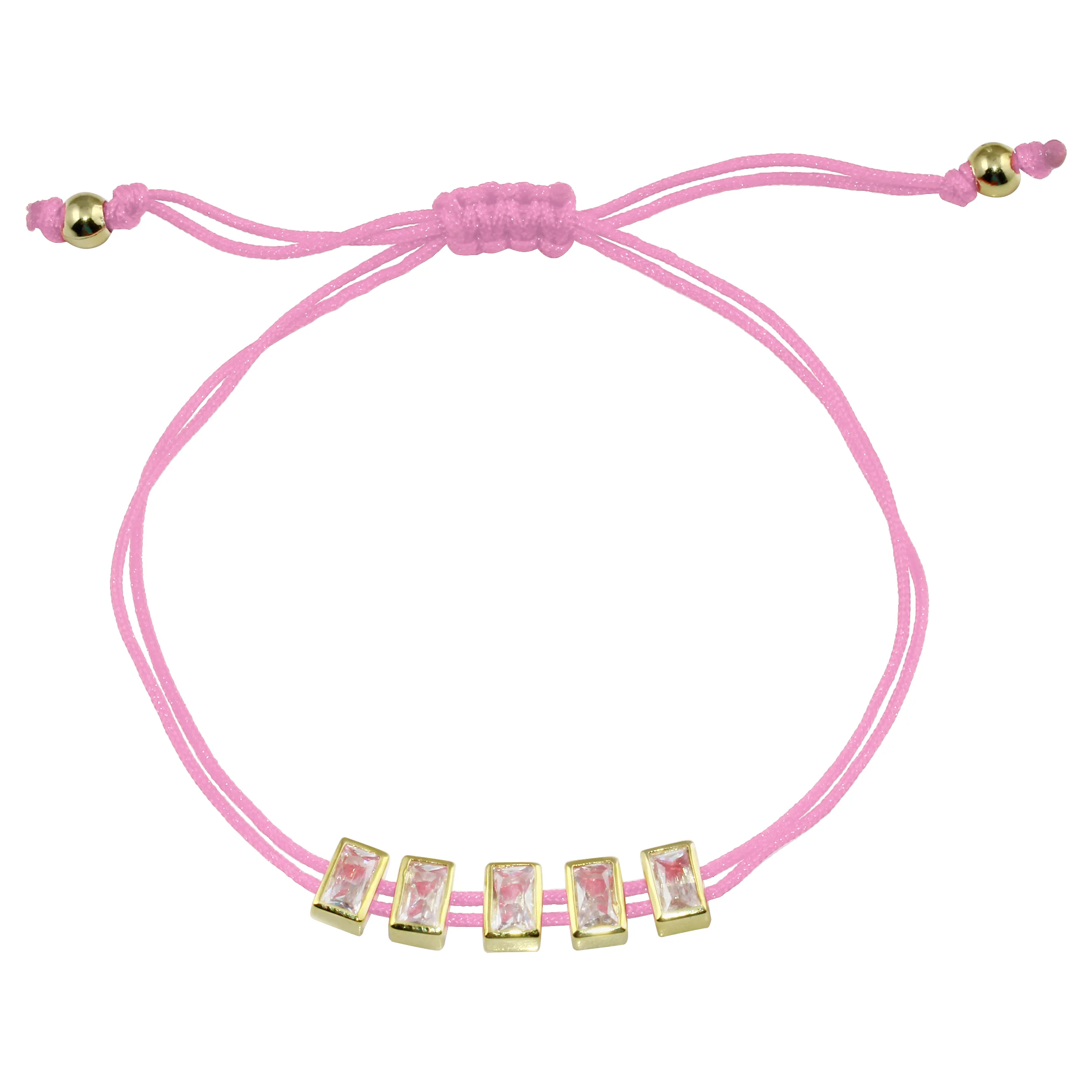 Emerald Bezel String Bracelet - Image 3