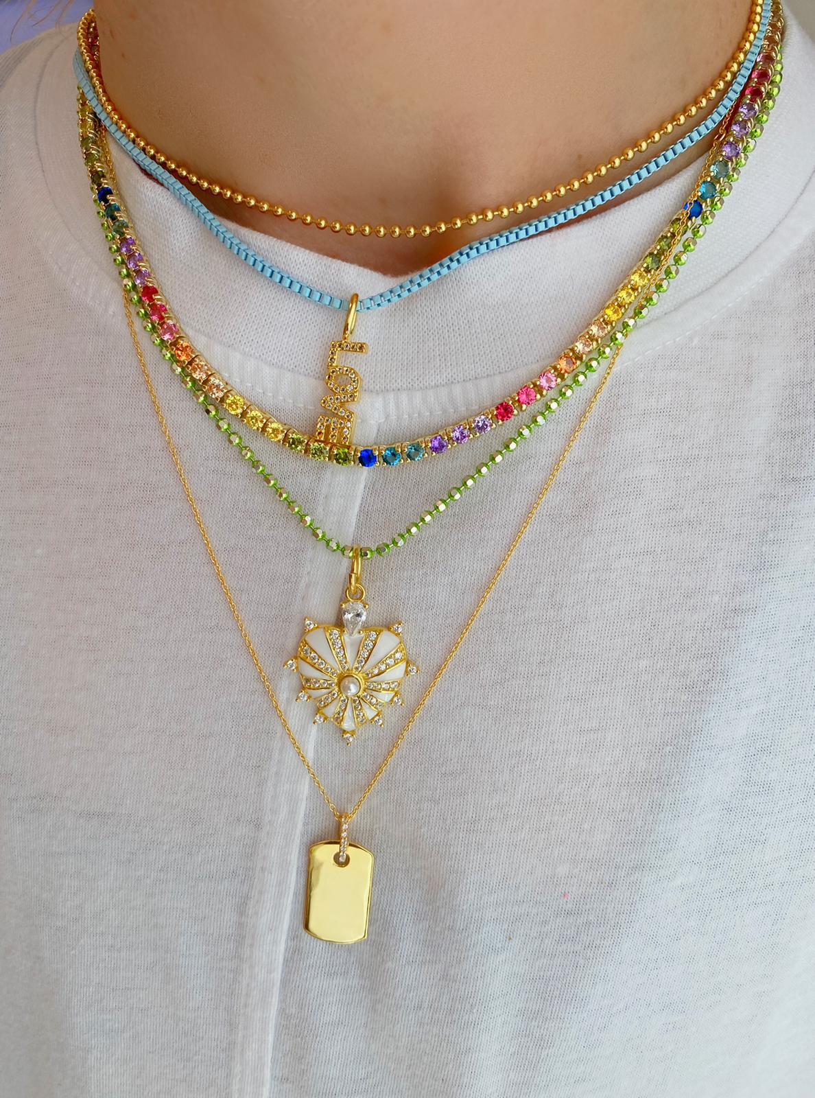 Everyday Rainbow Tennis Necklace - Image 5