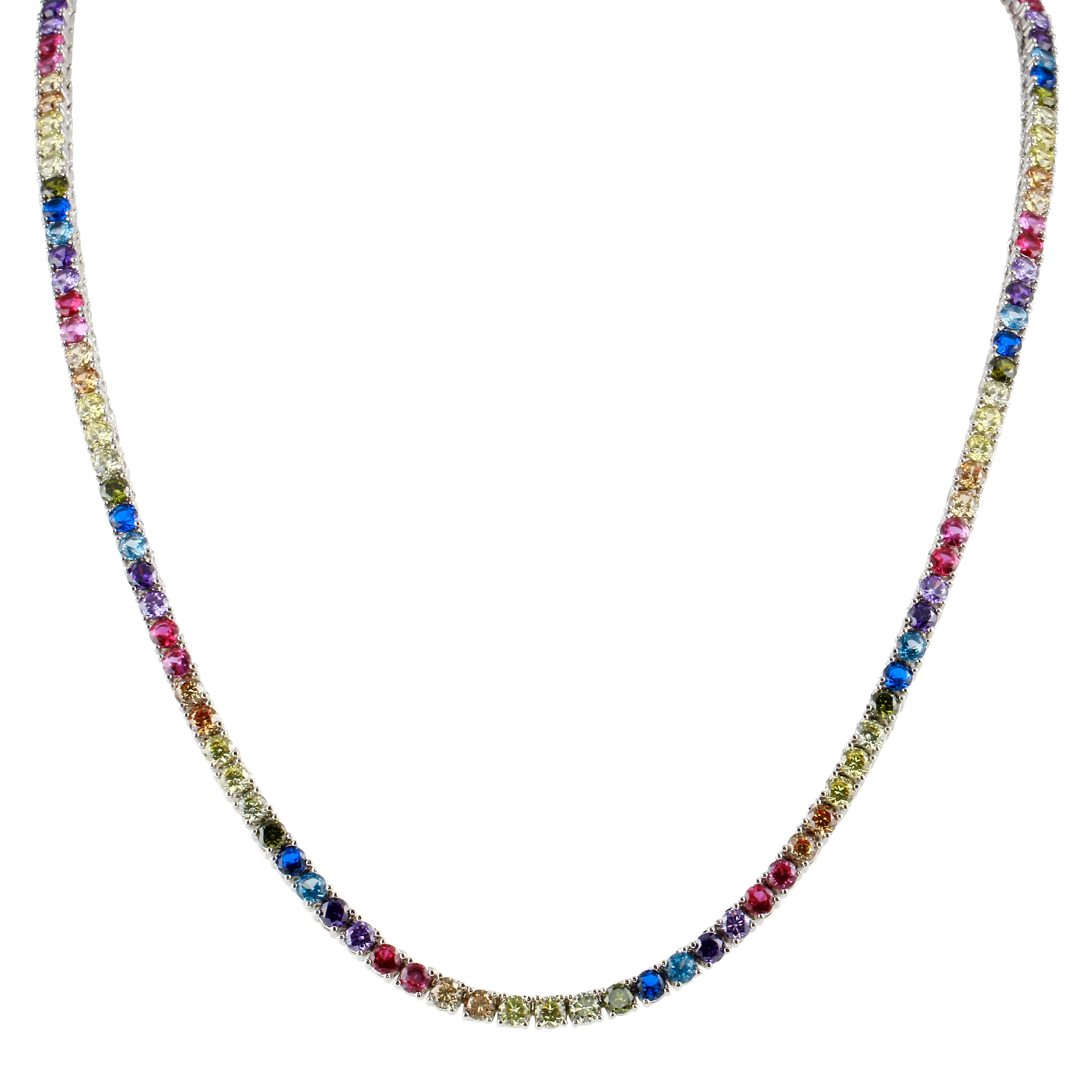 Everyday Rainbow Tennis Necklace - Image 6