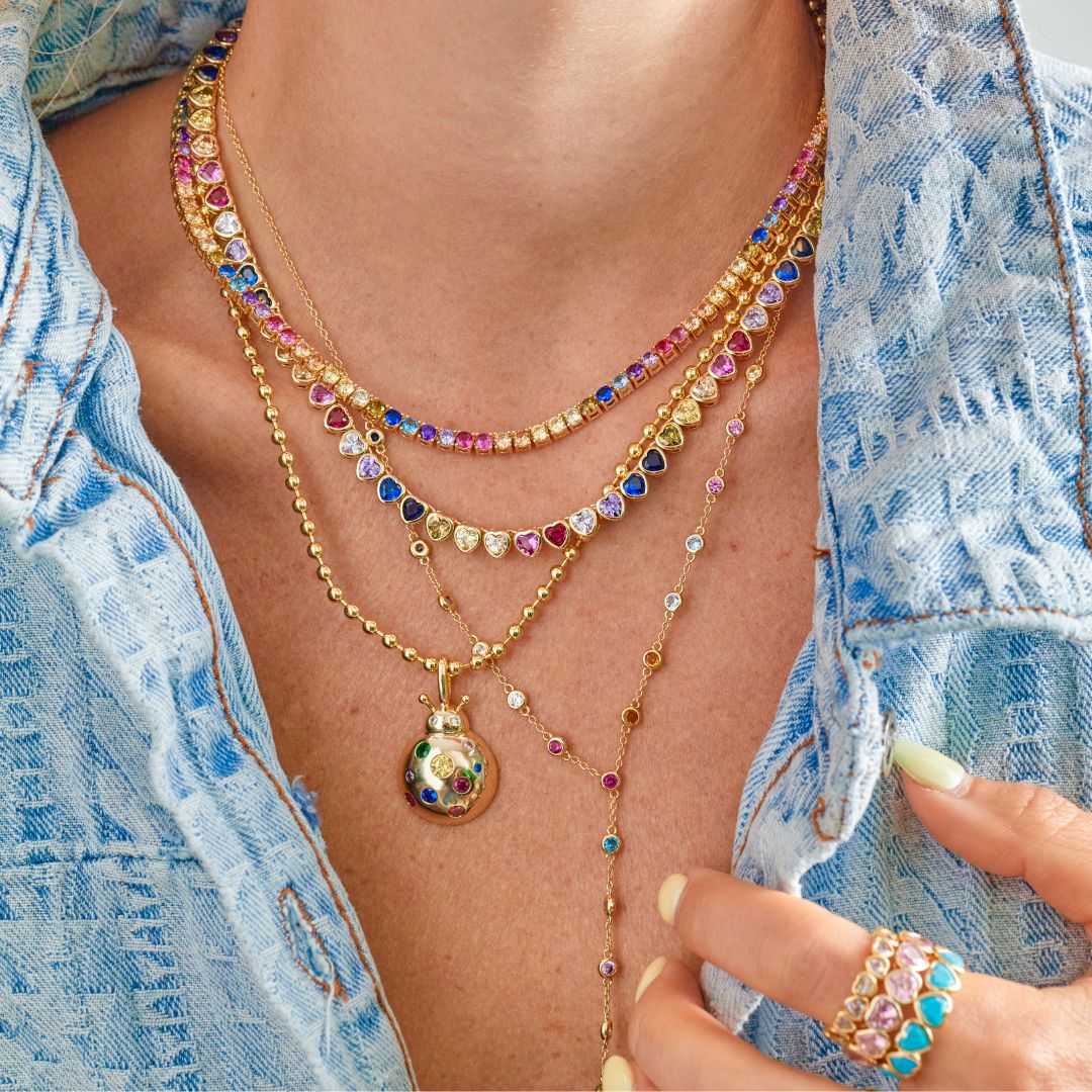 Everyday Rainbow Tennis Necklace - Image 7