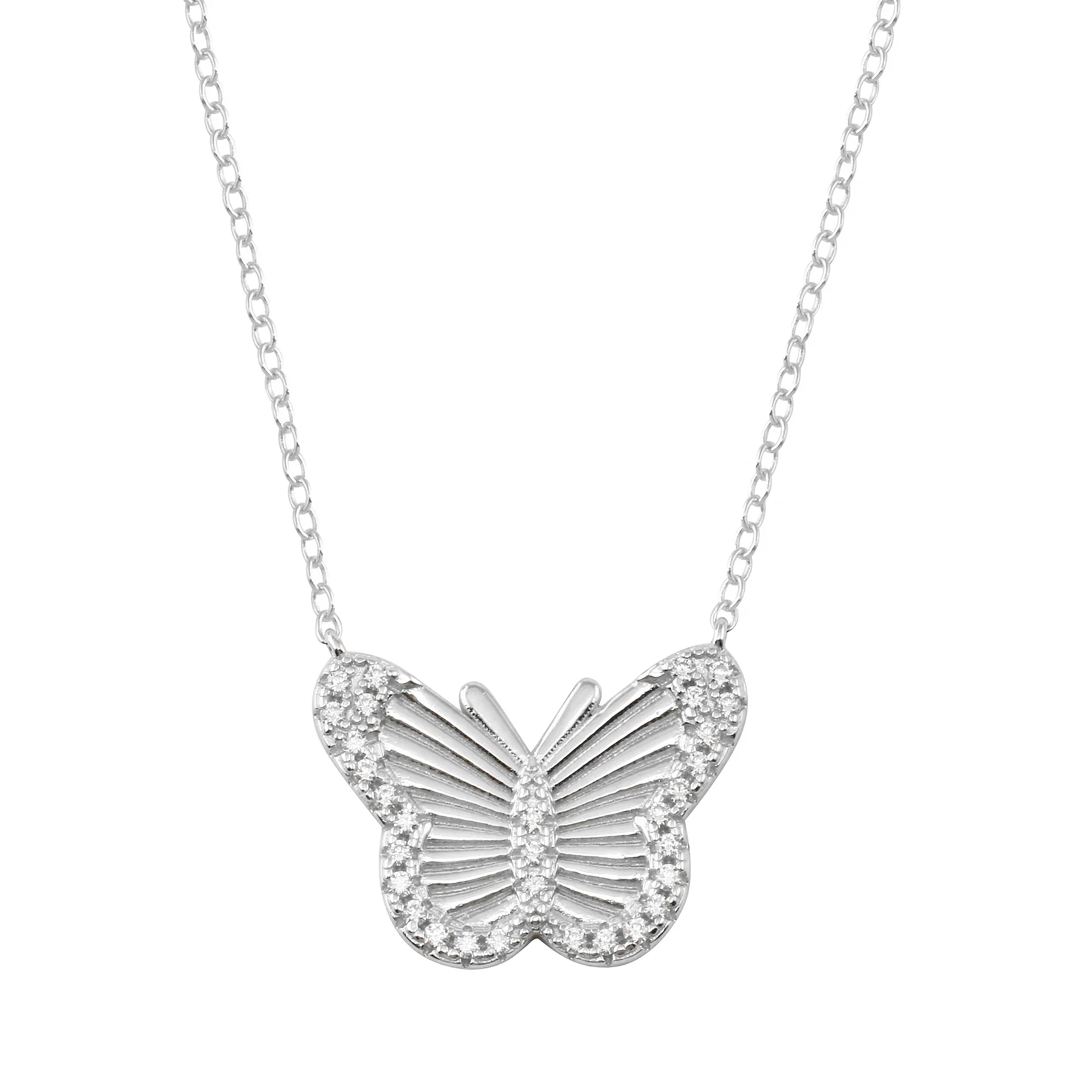 Fluted Butterfly Necklace - Image 4