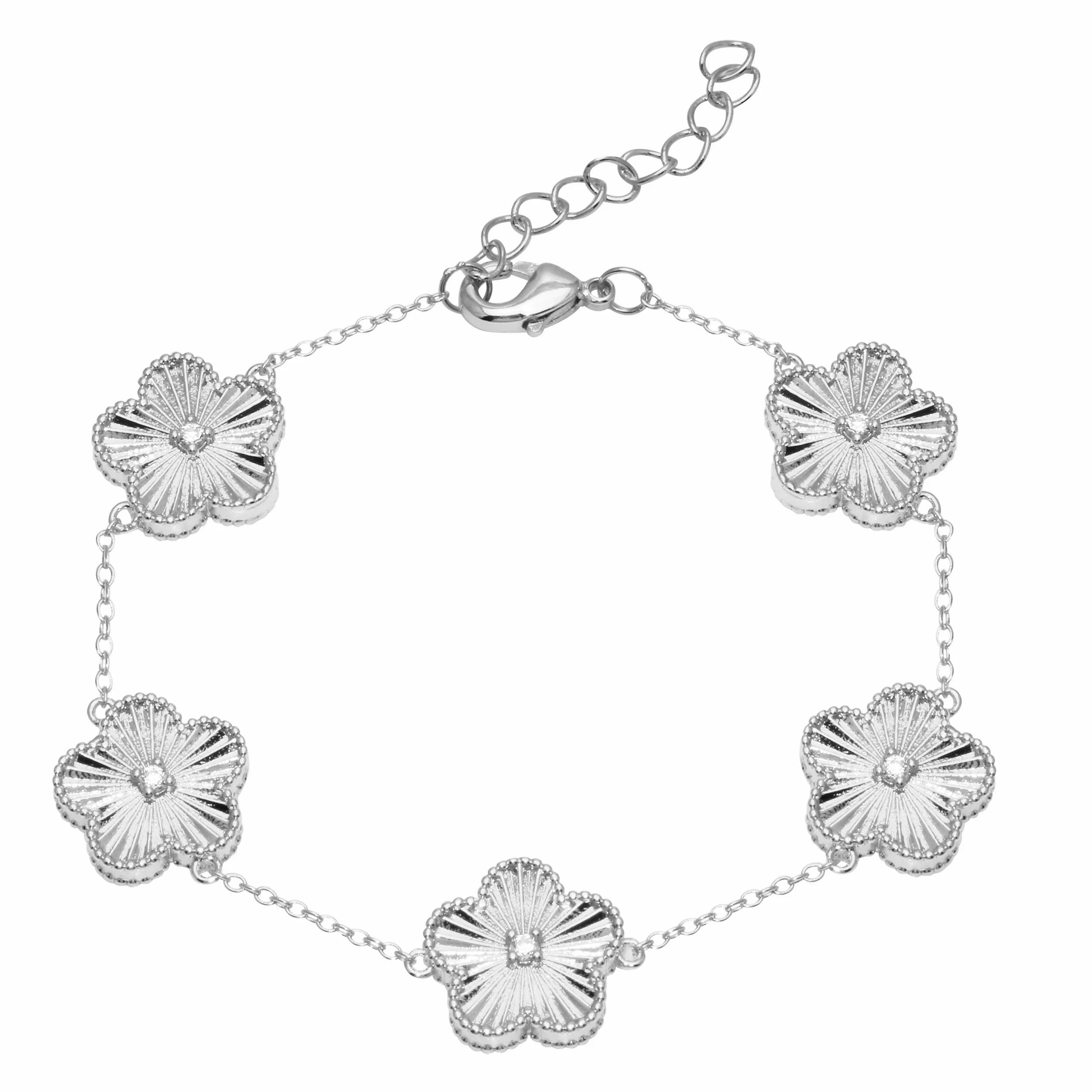 Multi Fluted Flower Bracelet - Image 3