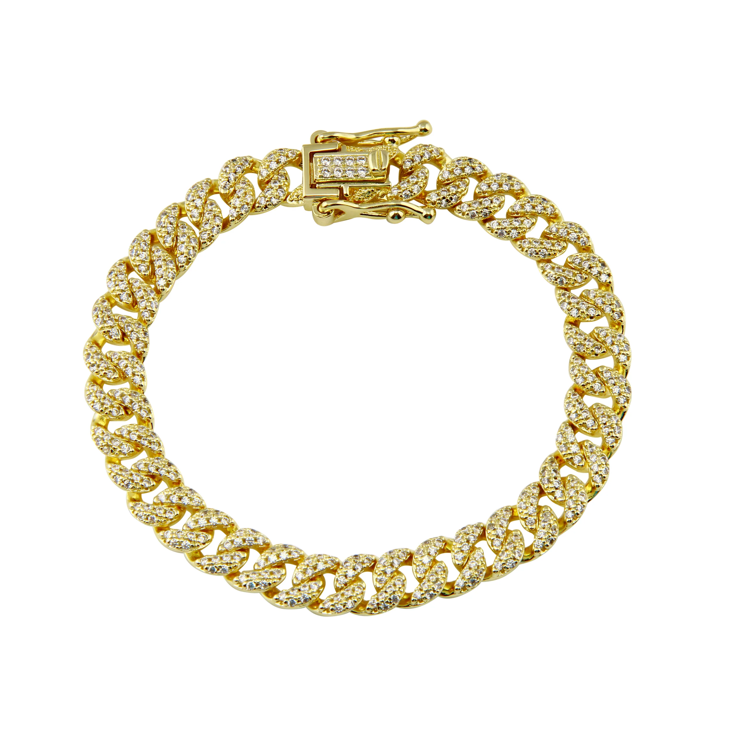 Pave Cuban Chain Bracelet - Image 3