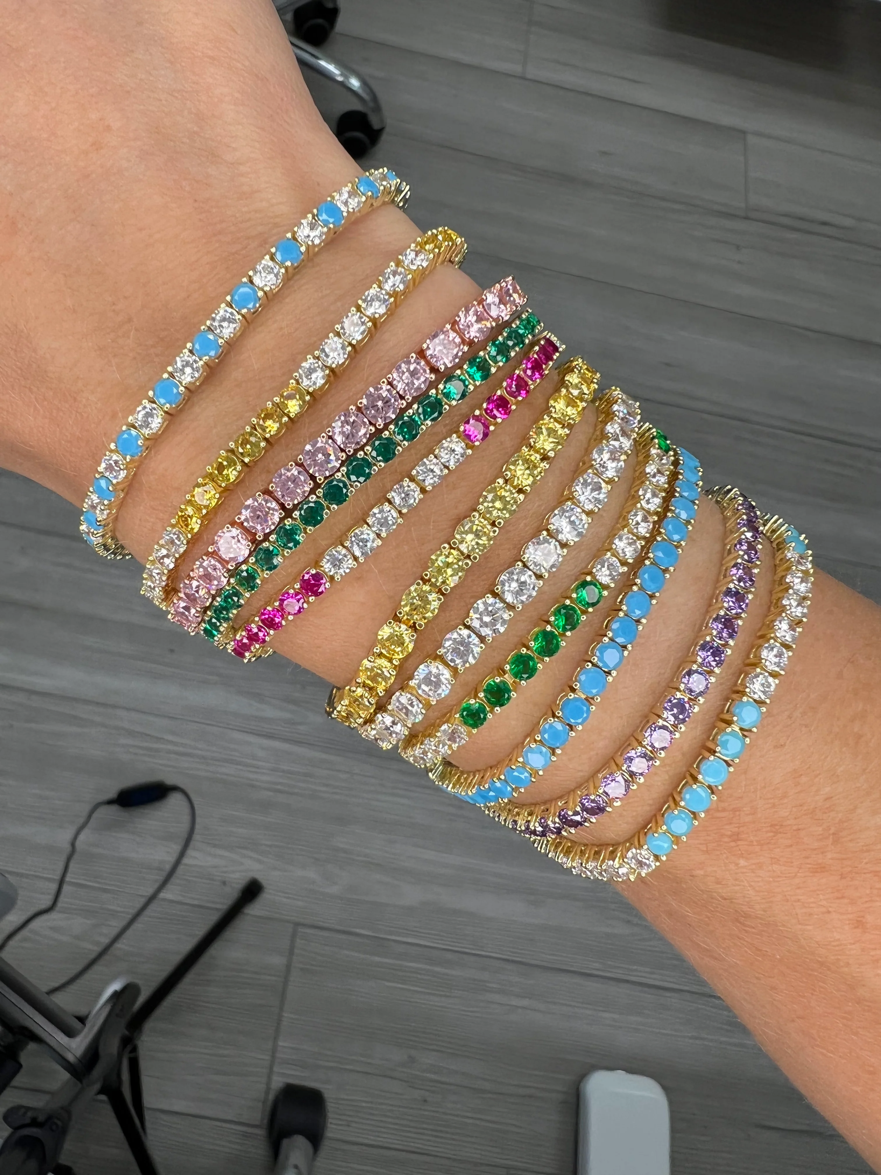 Full Turquoise Tennis Bracelet - Image 3