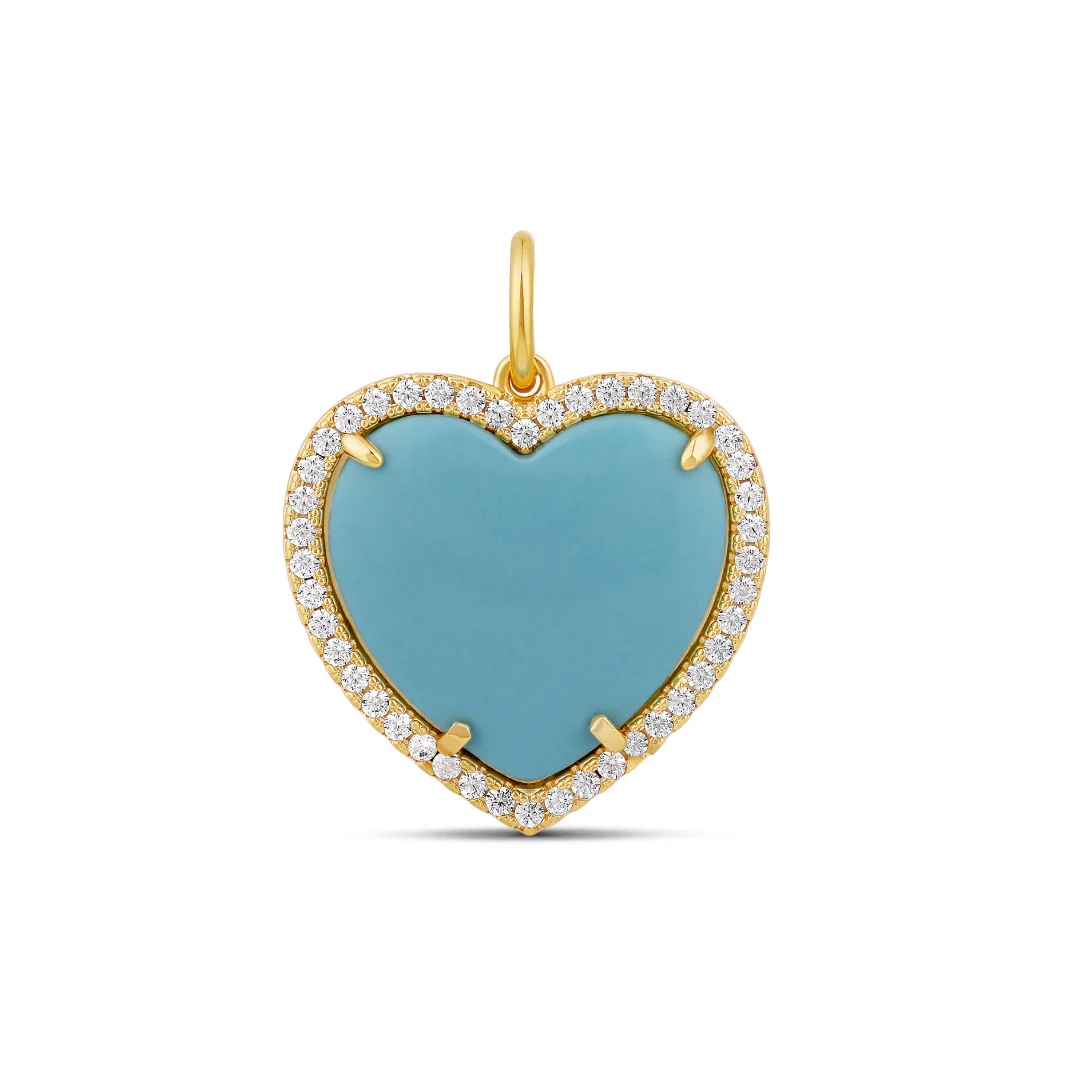 Jumbo Stone Heart Charm - Image 5