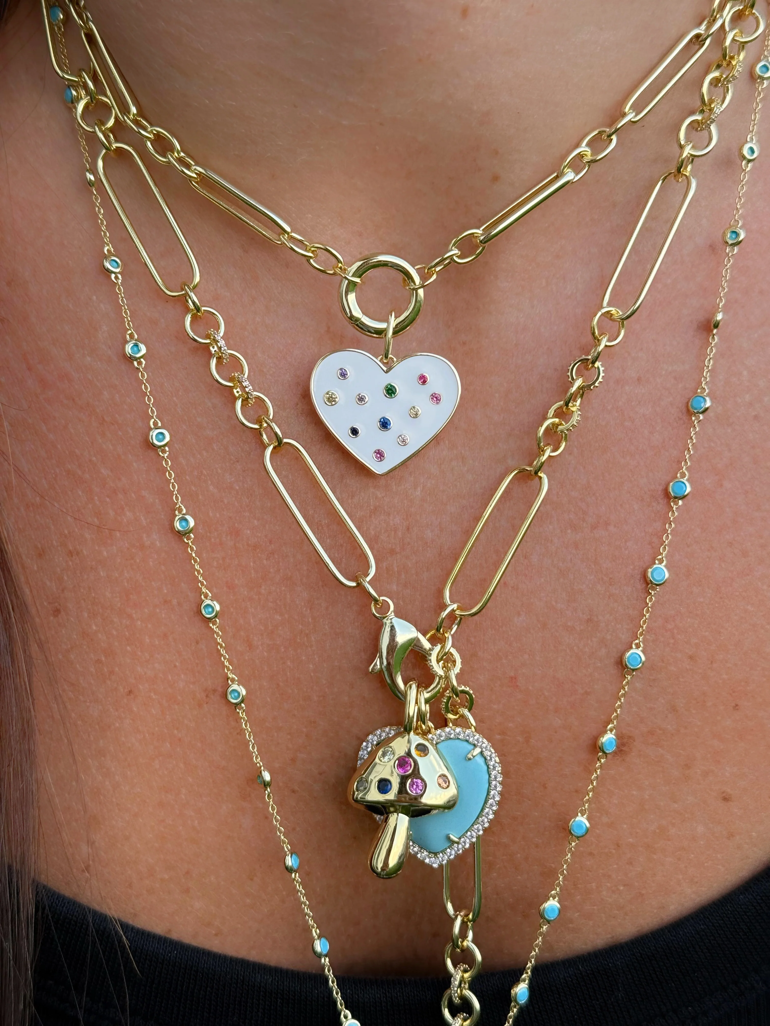 Jumbo Stone Heart Charm - Image 7