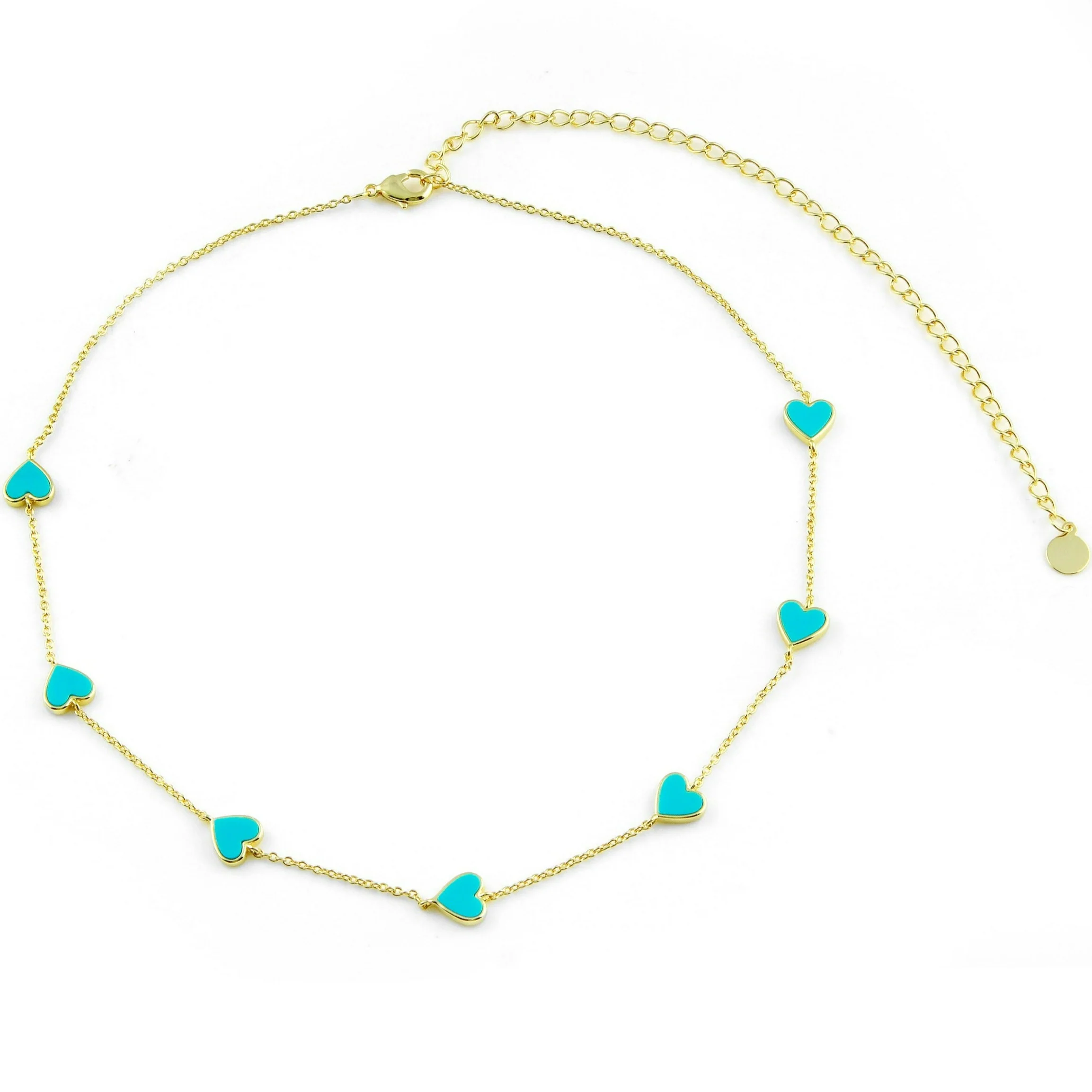 Multi Stone Heart Necklace - Image 5