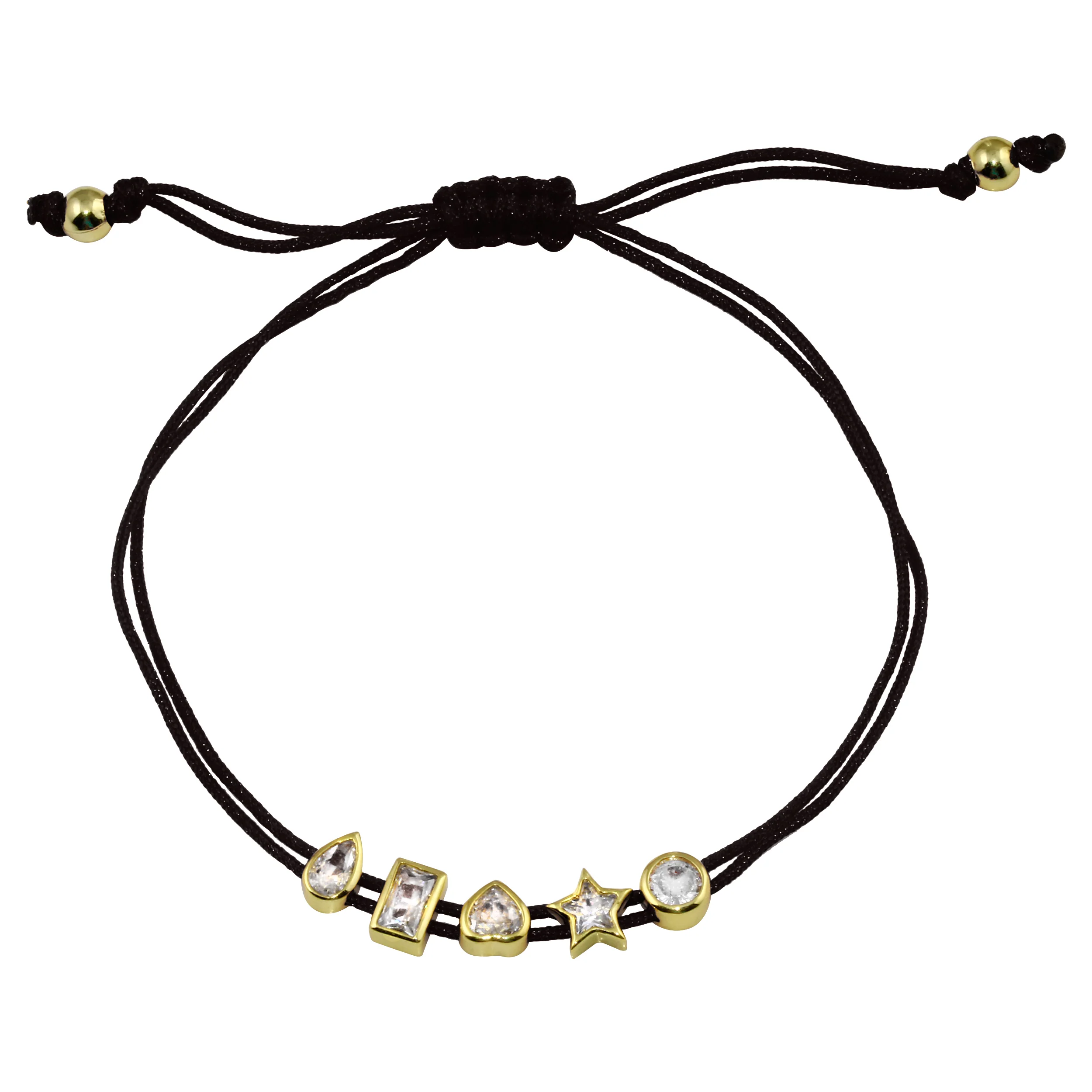 Multi Shape Bezel String Bracelet - Image 3