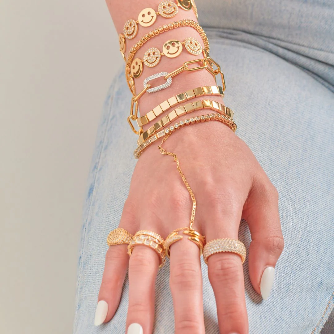 Paperclip Pave Link Bracelet - Image 4