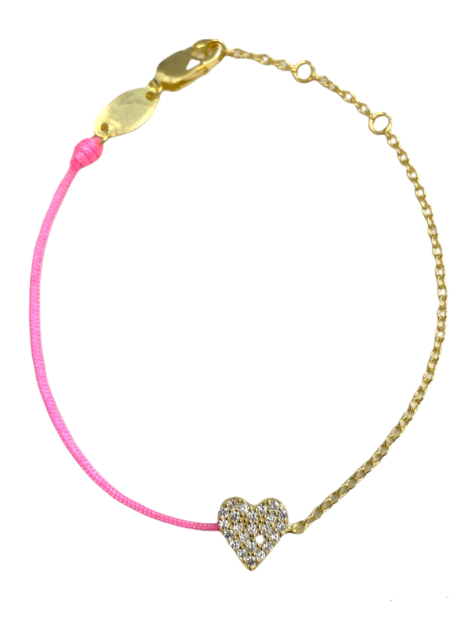Pave Heart String Bracelet - Image 4