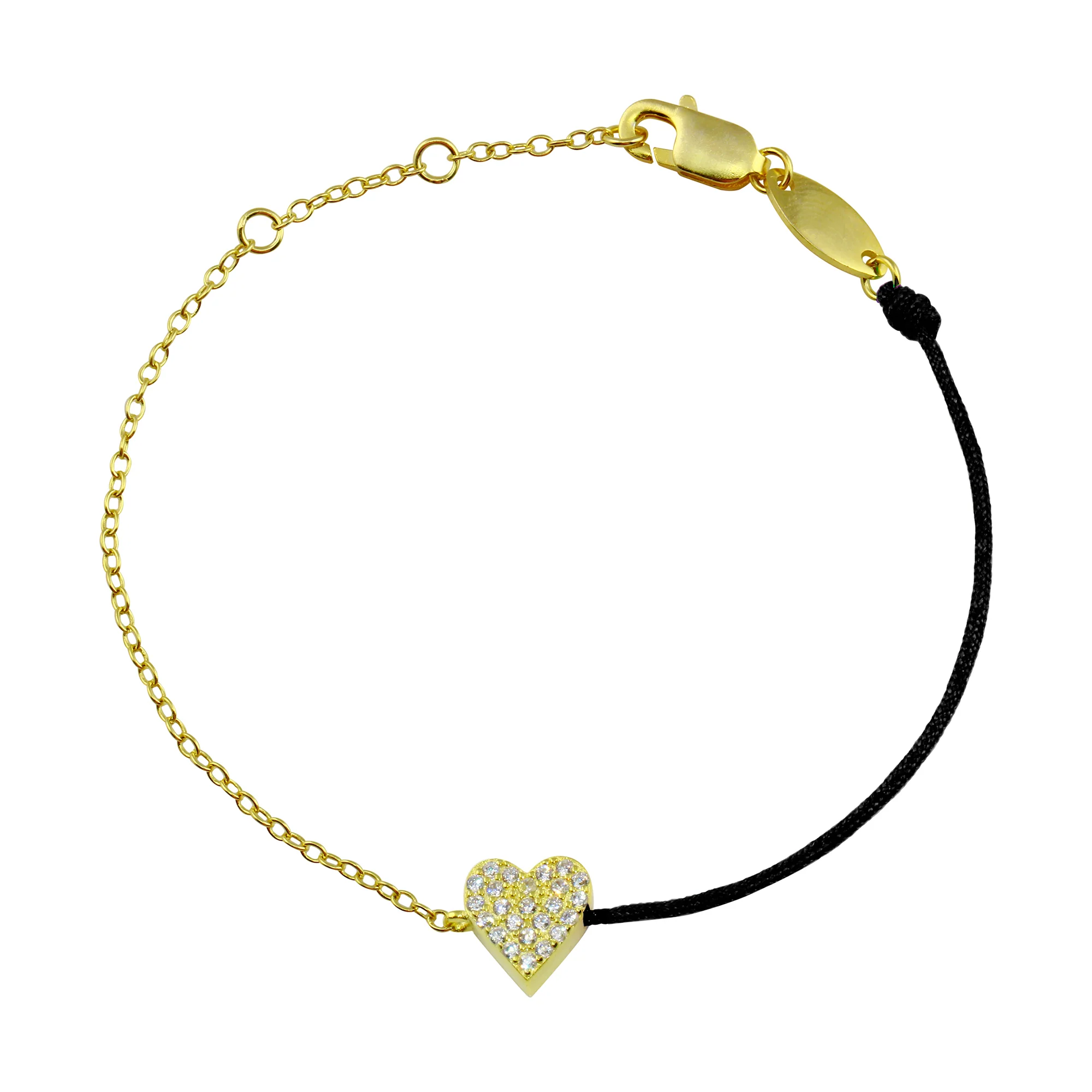 Pave Heart String Bracelet - Image 5