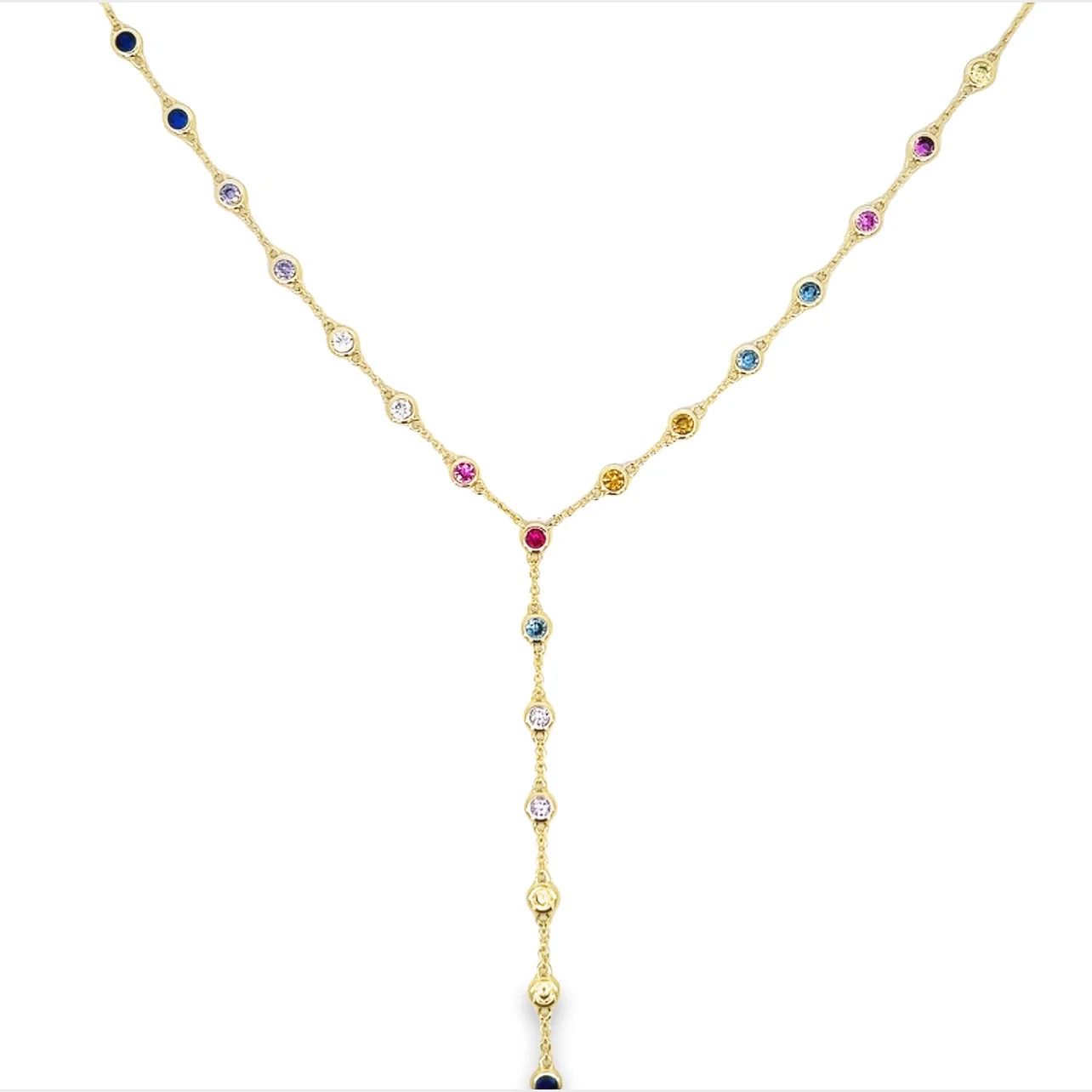 Rainbow Bezel Lariat - Image 3