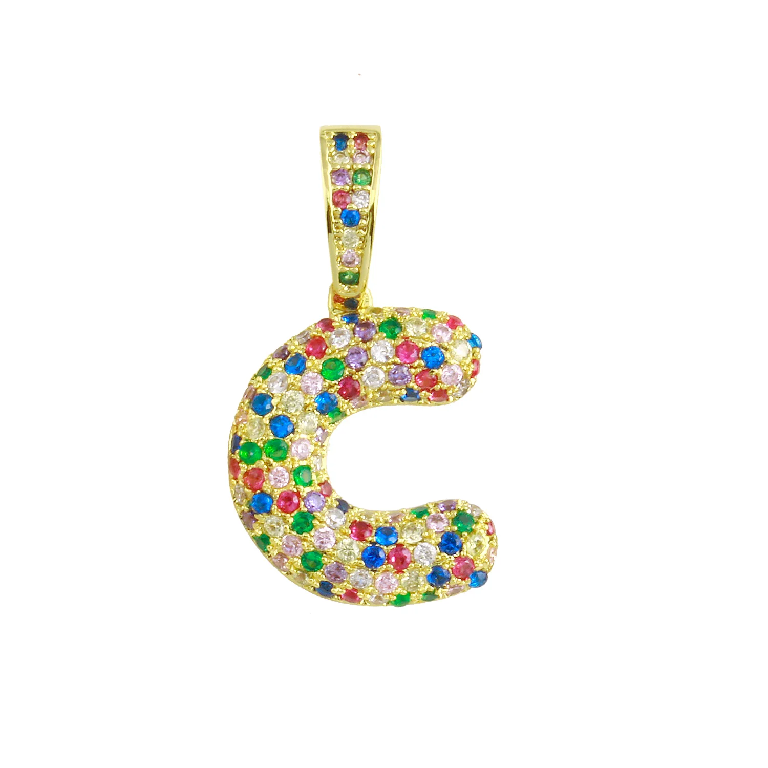 Rainbow Bubble Initial Charm - Image 4