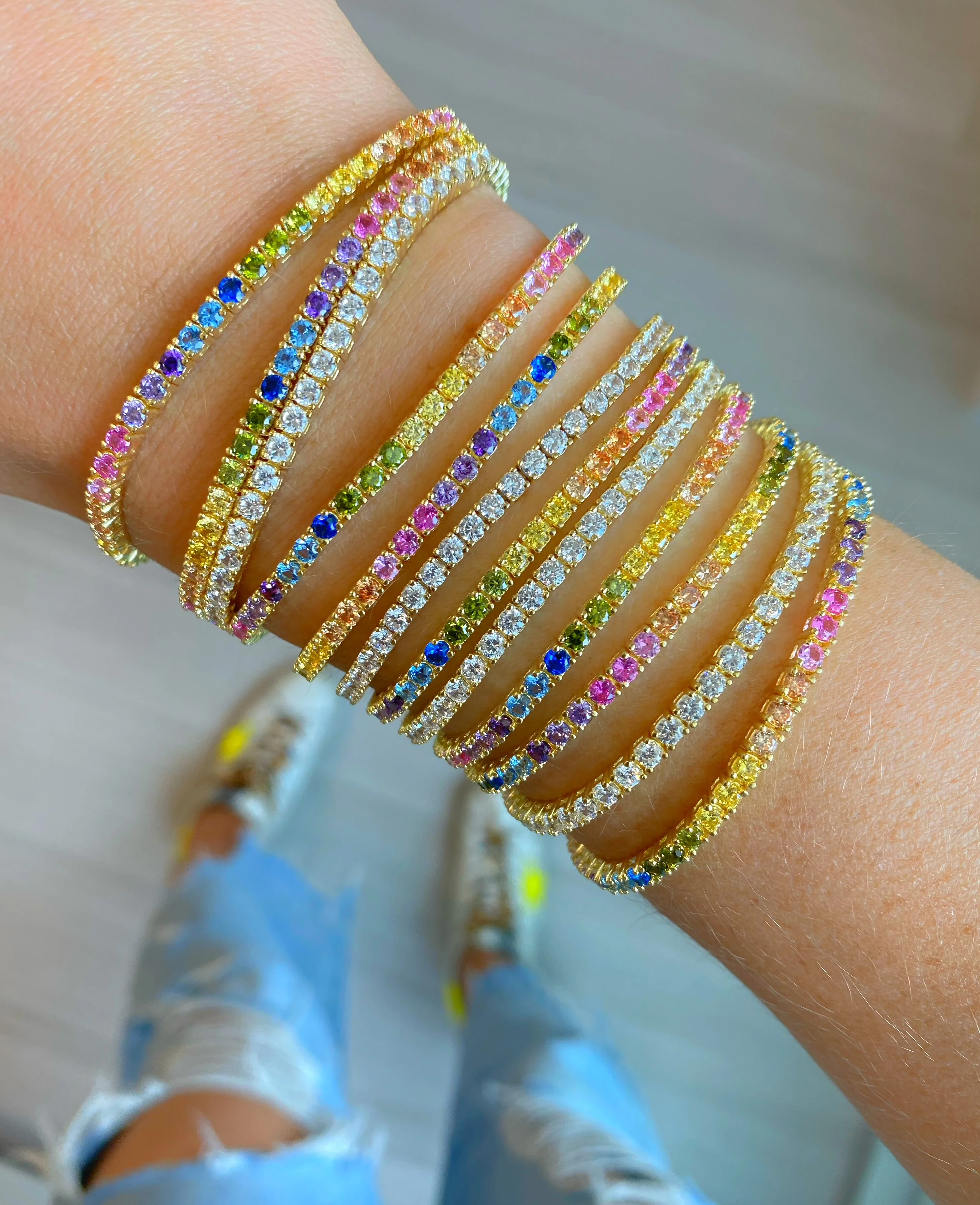 Everyday Rainbow Tennis Bracelet - Image 5
