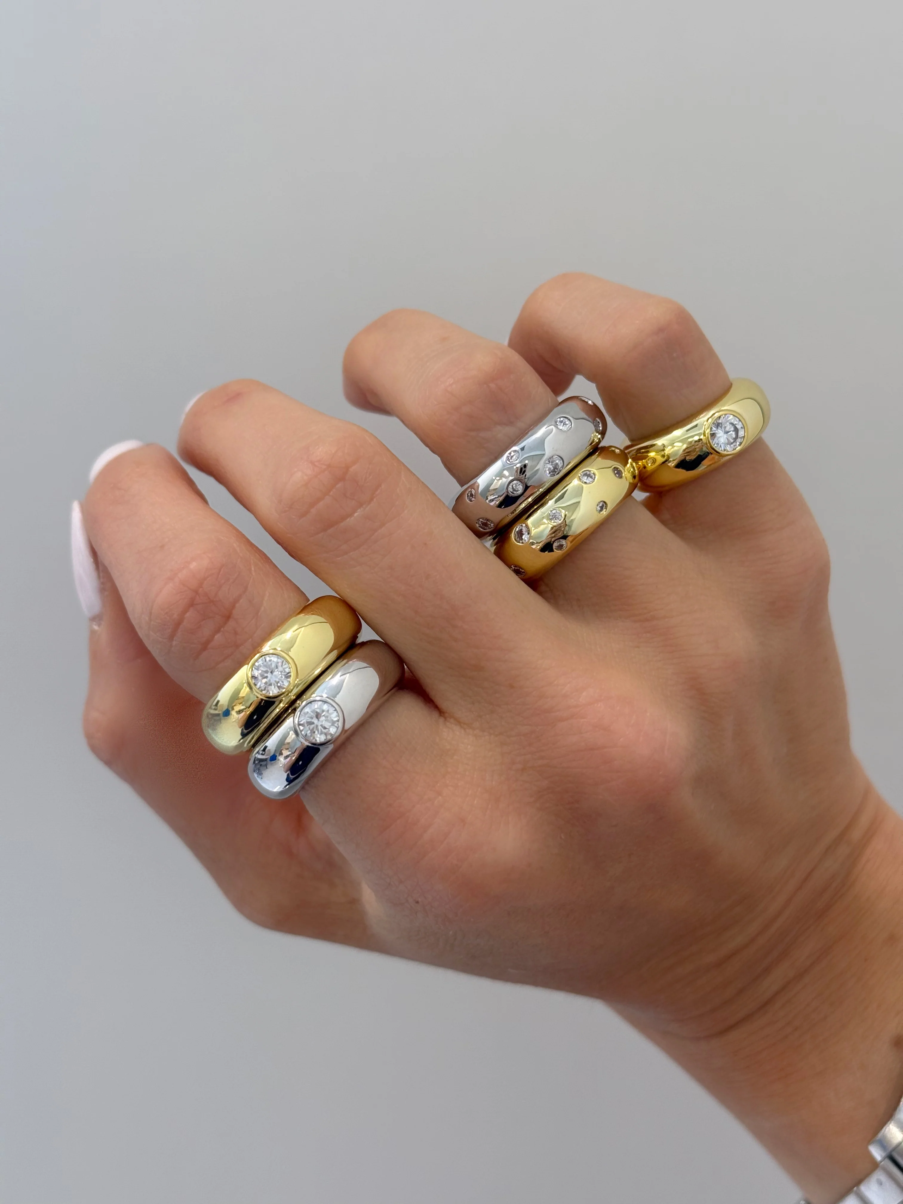 Bezel Set Dome Ring - Image 4