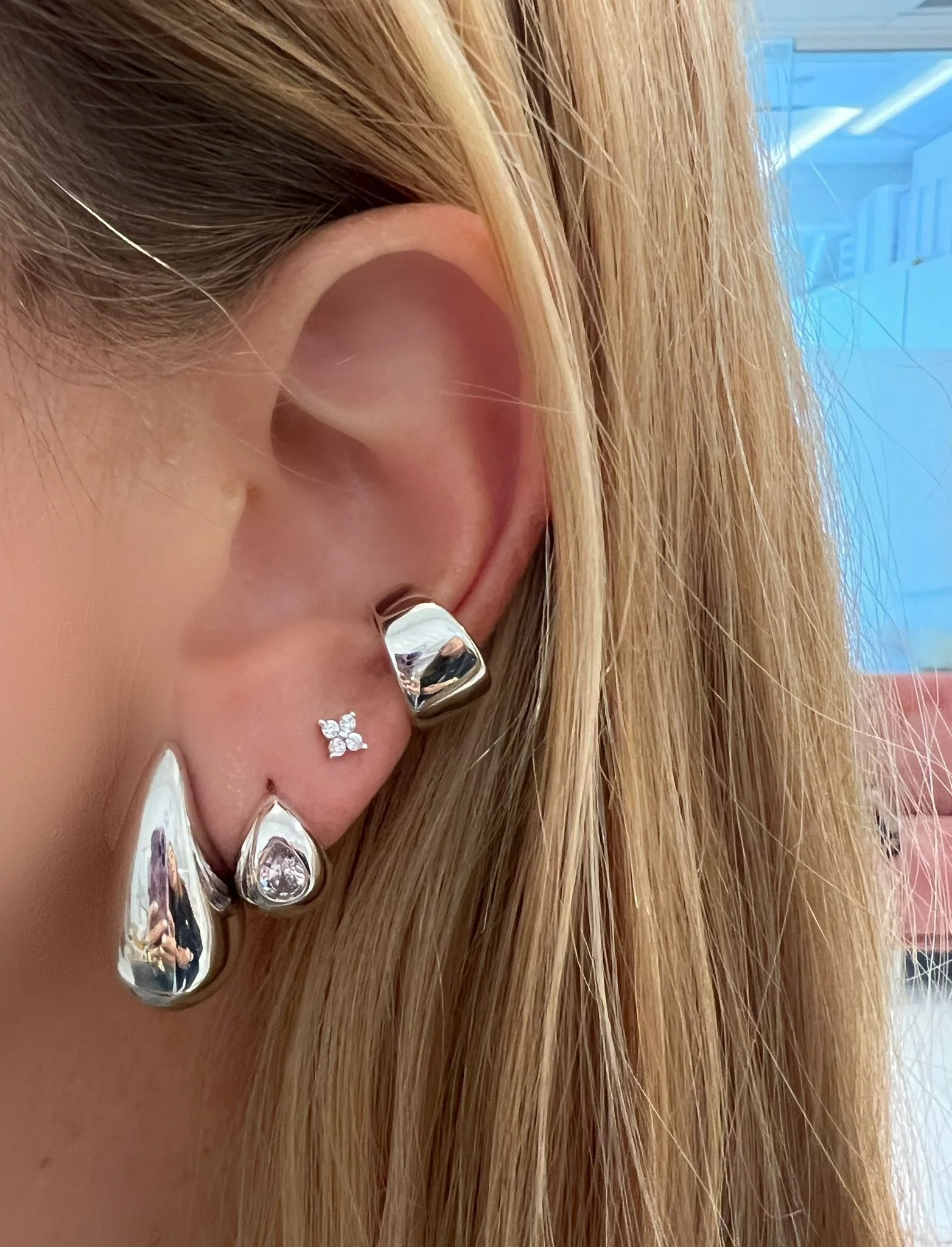 Small Drop Sparkle Earrings - Image 4