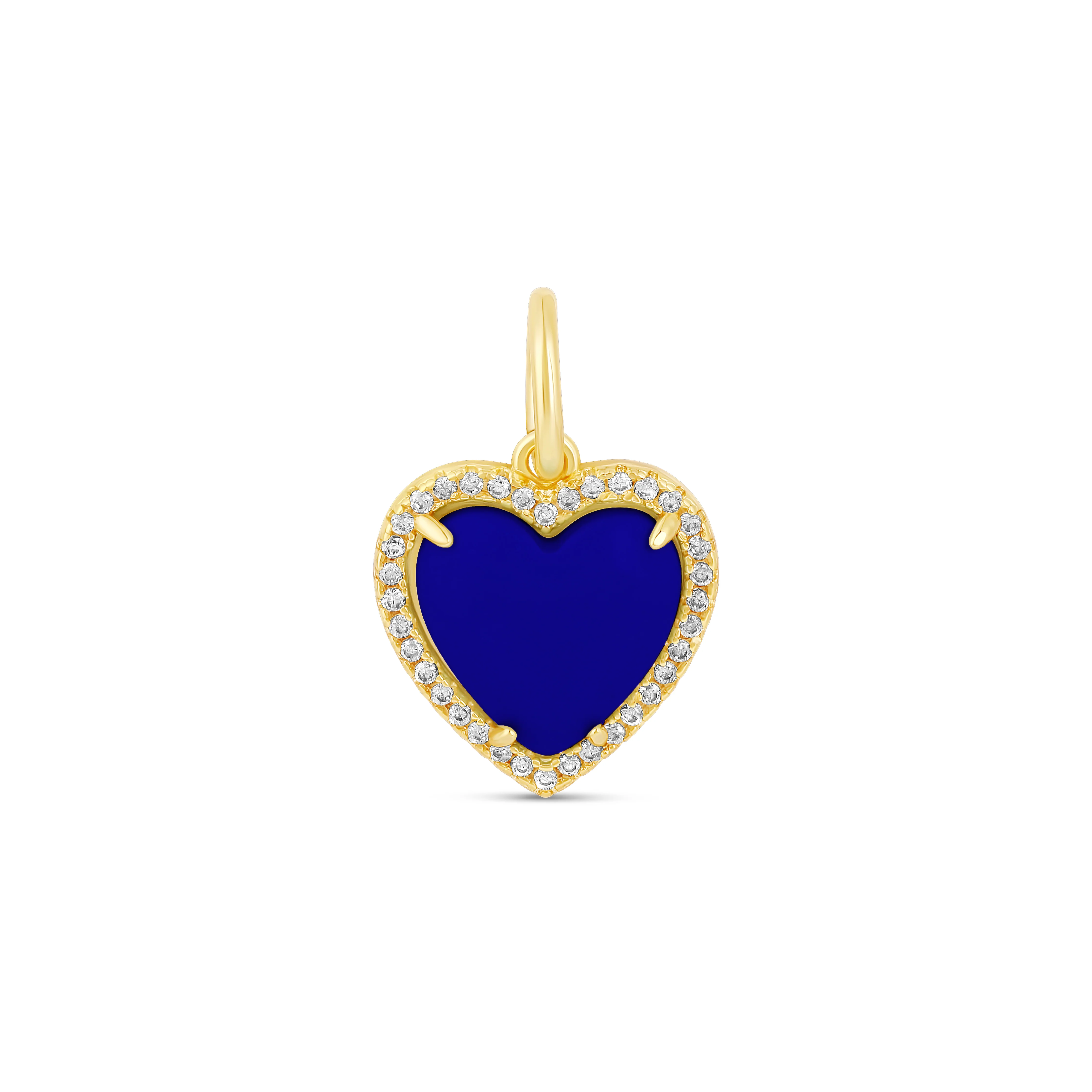 Small Stone Heart Charm - Image 5