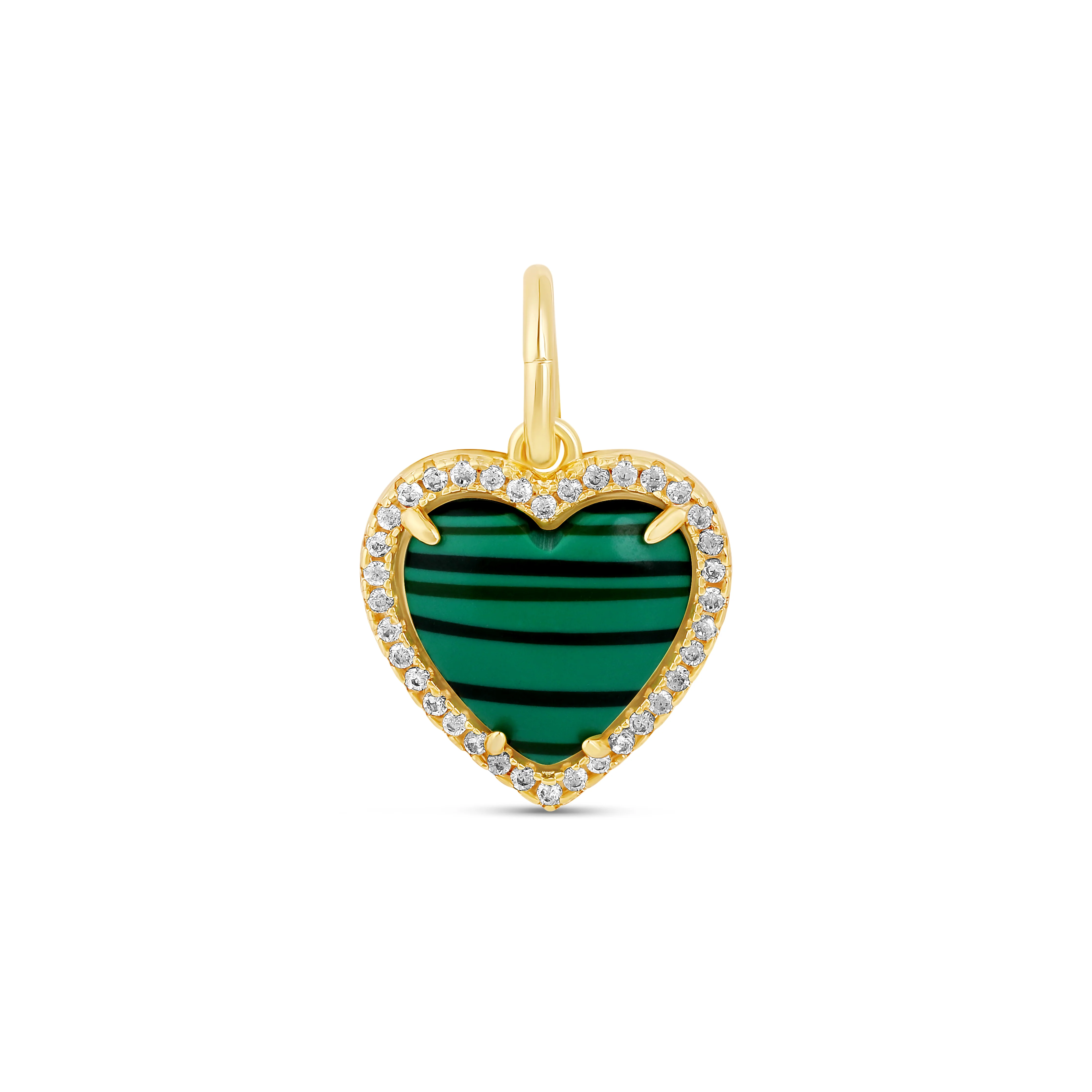 Small Stone Heart Charm - Image 8