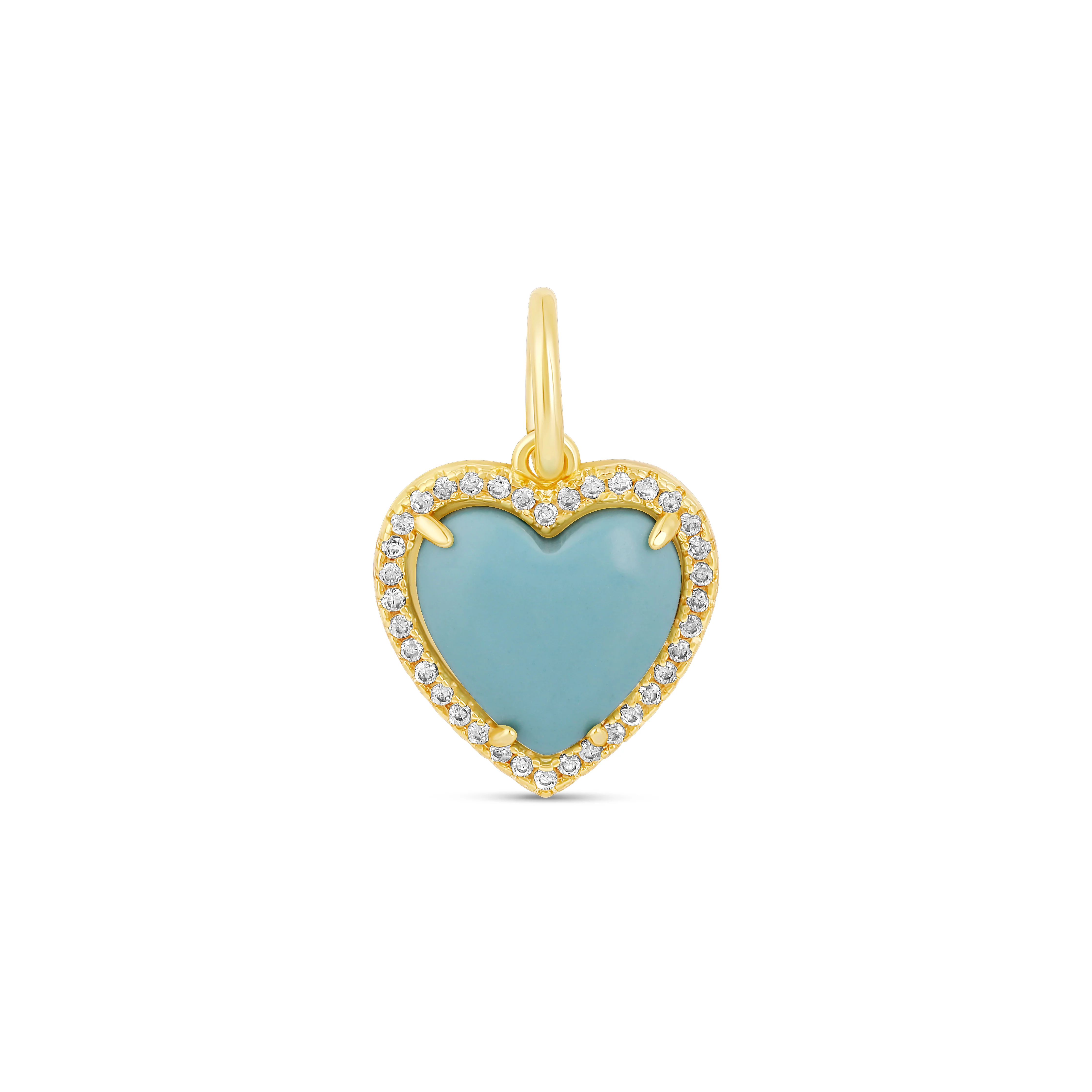 Small Stone Heart Charm - Image 9