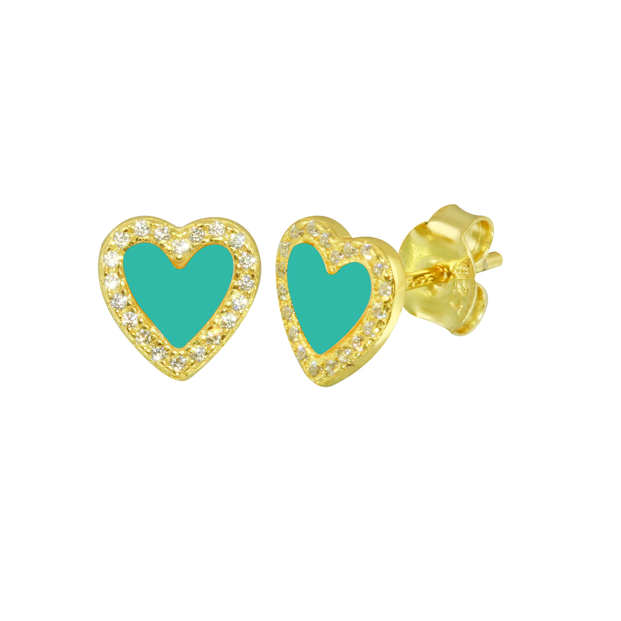 Stone Heart Studs - Image 4