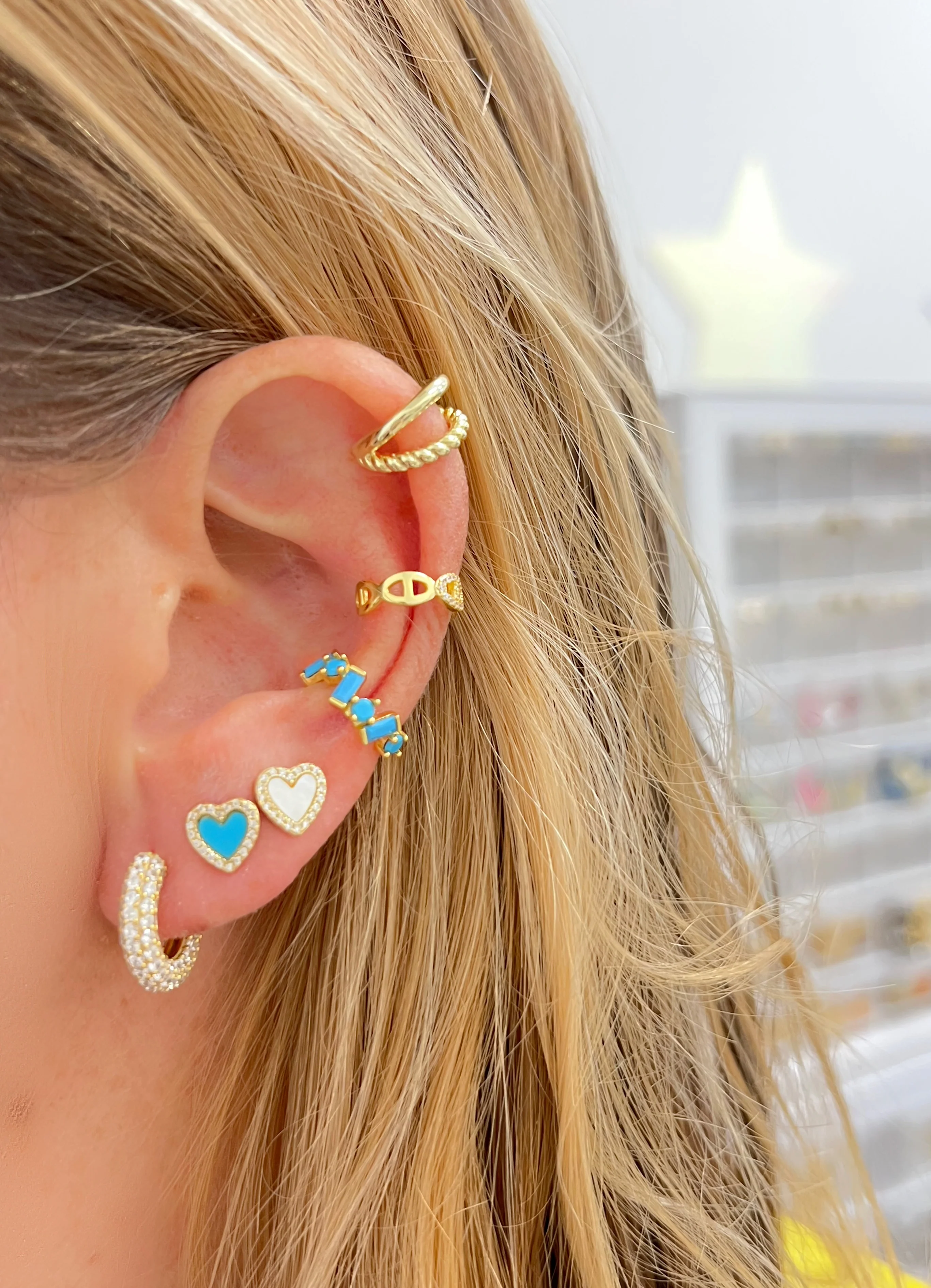 Stone Heart Studs - Image 6